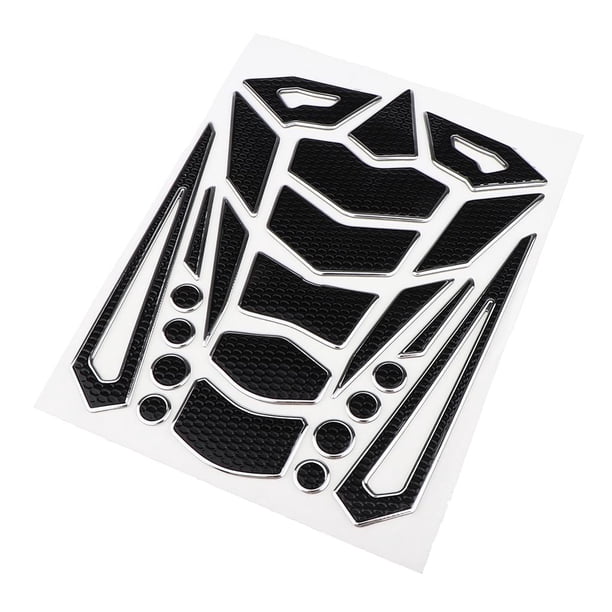 Adhesivo reflectante para motocicleta, puños de rodilla para tanque de gasolina, ajuste universal. Plata