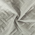 thumbnail image 2 of NT Bay Twin Quilt Set Light Gray Bedspread, 2 Piece Microfiber Lightweight Bed Quilted Coverlet- Basket Weave Pattern, 2 of 5