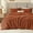 03 Terracotta, variant on EXQ Home Fluffy Comforter Set Queen Size - Super Soft Faux Fur Stripe Jacquard Comforter 3 Pieces, Black Fleece Bedding Set,Winter Warm Bed Set,1 Comforter with 2 Pillowcases