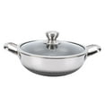 thumbnail image 2 of 316 Stainless Steel Frying Pan, Double Sided  Pan with Lid, Induction Cooker Gas Range Compatible for Everyday Cooking. Dishwasher Safe, Non Stick Pan, Effortless Cleanup, 2 of 7