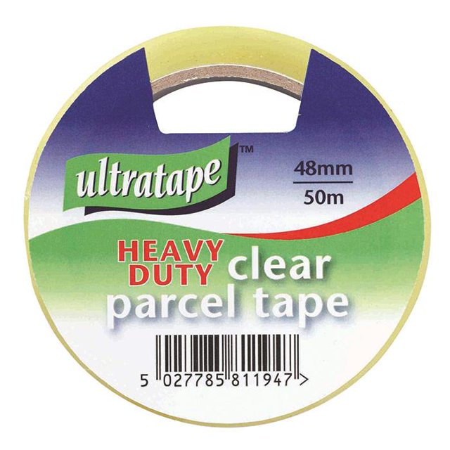 Ultratape Ruban Transparent Robuste pour Colis 48 mm x 50 m