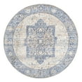 thumbnail image 2 of nuLOOM Harriet Vintage Medallion Fringe Area Rug, 5' Round, Light Blue, 2 of 2