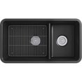 thumbnail image 2 of Kohler K-8204-CM1 Cairn Undermount Double Bowl Kitchen Sink with Basin Rack Large/Medium Matte Black, 2 of 4