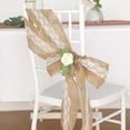 thumbnail image 3 of Efavormart 5"x108" | Natural Burlap With Lace Chair Sash, Hessian Fabric Rustic Jute Chair Sash, Chair Bow, 3 of 10