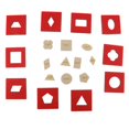 thumbnail image 2 of Esquirla Wooden Montessori Maths Geometric Figure Shaped Peg Puzzles Learning Toy - Red, as described, 2 of 7