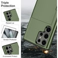 thumbnail image 5 of for Samsung Galaxy S24 Ultra Case with Screen Protector [Not-Yellowing] Samsung Galaxy S24 Ultra Phone Case Wallet Card Holder Shockproof Phone Case for Samsung S24 Ultra 6.8 inch Green, 5 of 14