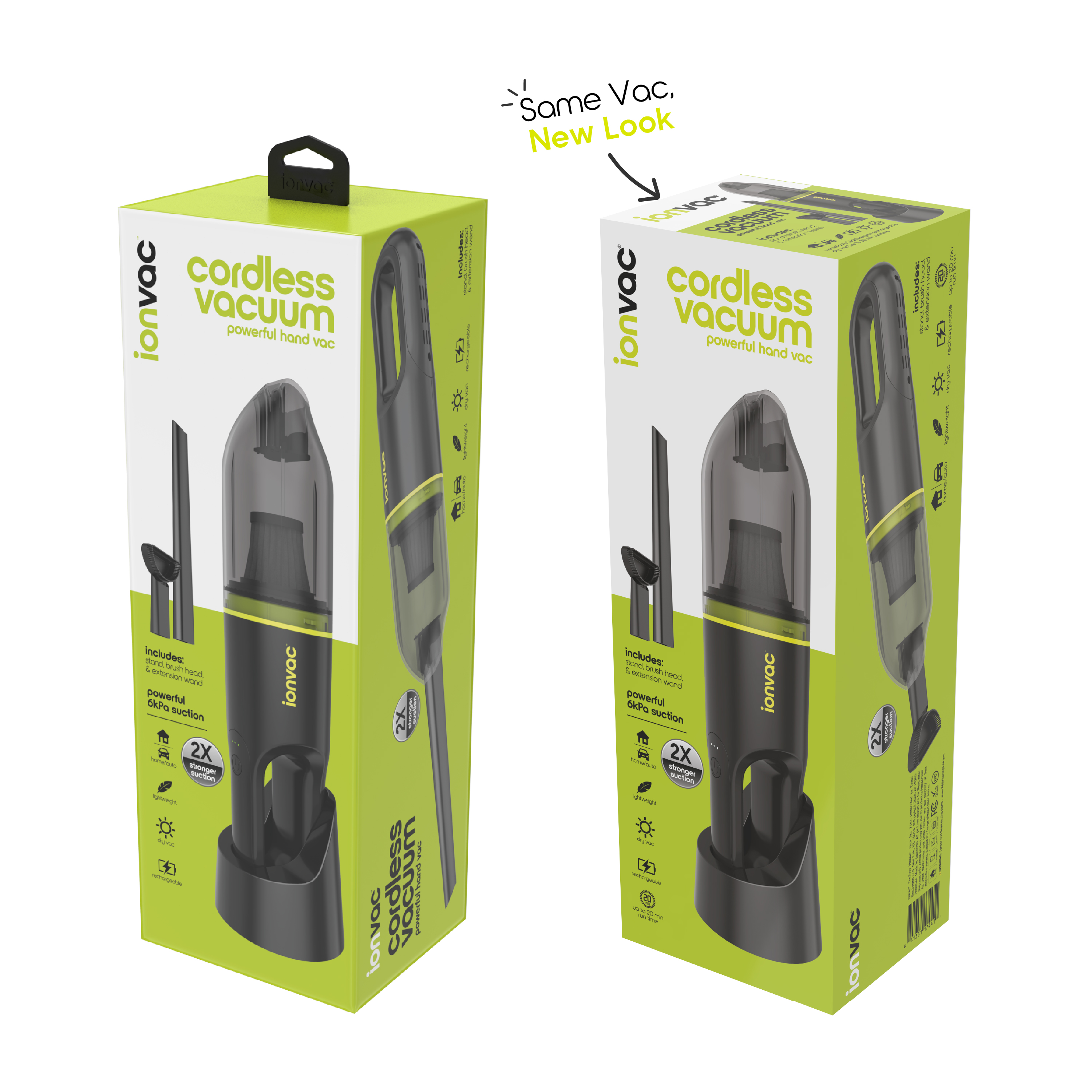 IonVac Handheld Cordless Vacuum, Green, with USB Charging photo 2