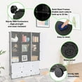 thumbnail image 7 of Cube Storage Organizer - Portable Cubes Storage Stackable Storage Shelves with Doors, Modular Closet Storage with Hanging Rod for Clothes Storage Shelves(12 Cubes), 7 of 7