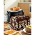 thumbnail image 5 of Fsddascl Fat Chef Small Toaster Cover 2 Slice, Kitchen Appliance Covers, Cartoon Vintage Black Check Plaid Toaster Oven Cover with Loop, Bread Machine Cover Polyester Dust Cover Protection, 5 of 5