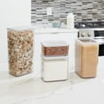 thumbnail image 3 of iDesign Plastic Kitchen Food Storage Canister, 8.4 Cups, Clear/White, 3 of 6