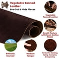 thumbnail image 4 of ELW Genuine Leather Vegetable Tanned 8-9 oz. 3.2-3.6mm Size 8"x36" in Dark Brown Full Grain Veg Tan Leather AB Grade Cowhide, Heavy Weight, Tooling, Carving, DIY, Holster, Stamping, 4 of 9