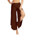 thumbnail image 7 of Yopmin Side Split Yoga Pants for Women Wide Leg Flowy High Rise Palazzo Harem Pants Women Summer Trousers for Dance, 7 of 7