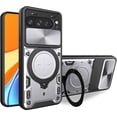 thumbnail image 1 of KOMI Case for Google Pixel 9a with Rotatable Kickstand, Military Grade Shockproof Protective Phone Case with Slide Camera Cover for Google Pixel 9a Silver, 1 of 5