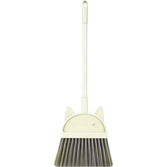 RUIG 19.8'' Kids Mini Broom and Dustpan Set - Toddler Cleaning Toy, Toddler Household Helper, Parent-Child Interactive Play Cleaning Tool, Cute Cartoon Design, Small Safe Corner Broom