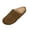 Brown, variant on Mules for Women Slip On Flats Closed Round Toe Backless Loafers Suede Like Minimalist Classic Casual Dressy Office Comfort Summer Walking Shoes