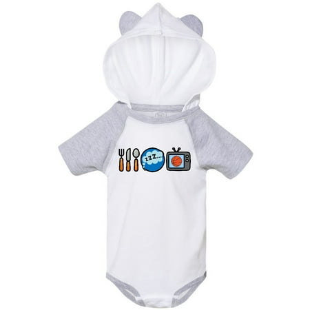 

Inktastic Eat Sleep Watch Basketball Gift Baby Boy Bodysuit