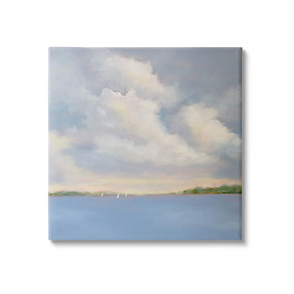 Stupell Industries Vast Cloudy Sky Panoramic Ocean View Painting Gallery Wrapped Canvas Print Wall Art, Design by Catherine Andersen