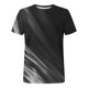 thumbnail image 4 of Camisetas de Manga Larga para Hombres Imprimir Fallow Cuello Redondo Camiseta, Moda Casual Manga Corta Mezcla de Algodón/Lino, 4 of 9
