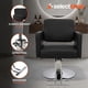 thumbnail image 4 of Silla de Barberia Cuadrada Sillon para Estetica Cómodo Reclinable Giratorio Hidraulico Silla Barbero Peluquería Estilista Estética Barber de 61 * 91 * 88 Negra, 4 of 7
