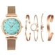 thumbnail image 1 of Juego de 5 relojes de cuarzo con imán y malla sencilla a la moda para mujer + juego de pulsera de cuarzo, 1 of 5