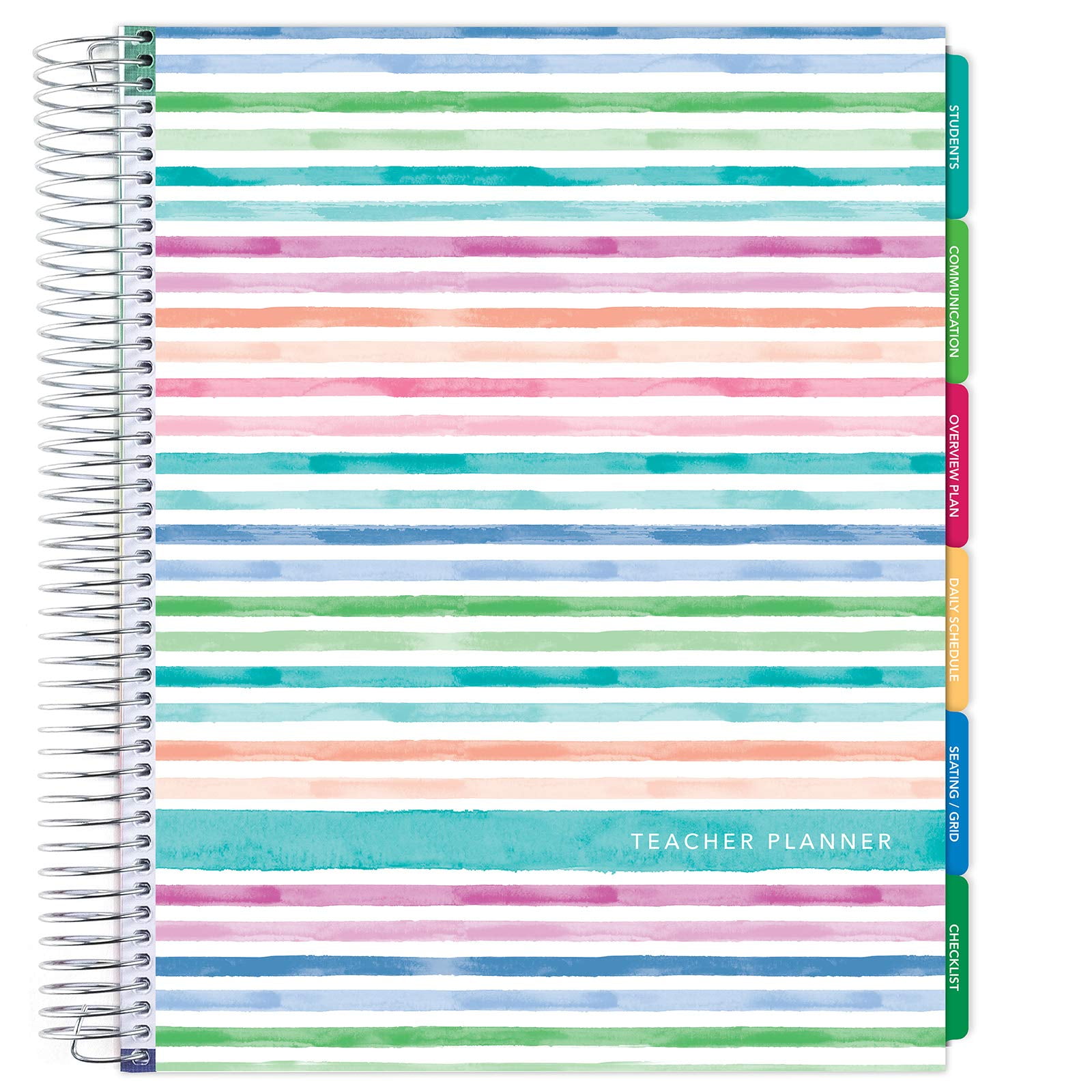DELUXE Undated Teacher Planner Includes 7 Periods, Page Tabs