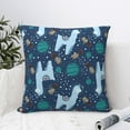 thumbnail image 4 of Wukai Alpaca Astronaut in Space Premium Polyester Fleece Pillow Covers with Hidden Zipper Closure,Luxuriously Soft and Durable-16"x16", 4 of 7