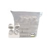 Amcon Contact Lenses Cases Flat Ribbed Extra Deep Well - White, 24 Pack