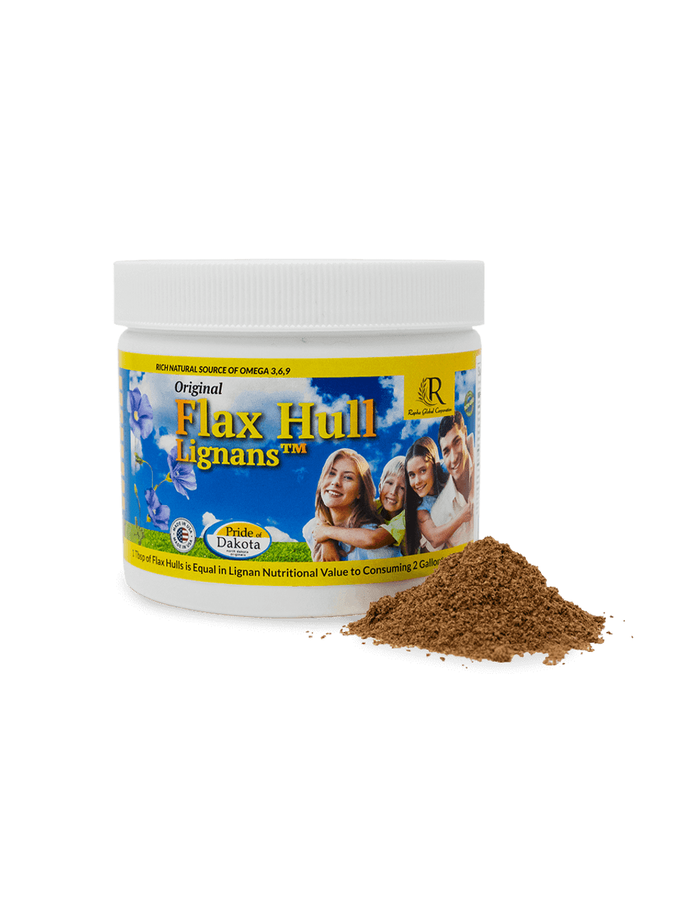 Rapha Global Organic Flax Hull Lignans 1 Pack, Natural Flaxseed Powder