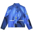 thumbnail image 4 of Jackets for Women Winter Coat Jackets Flannel Stand Collar Jacket(Blue Flowers,Size:S-4XL), 4 of 7