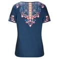 thumbnail image 4 of Blusa de manga corta con cuello en V informal para mujer a la moda, camisetas de verano Fridja zx3188, 4 of 7
