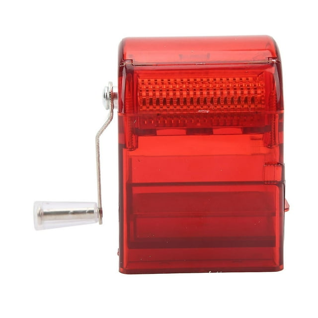 Hand Crank Pattern Smoking Crusher Plastic Cigarette Grinder Hand Operated Tobacco Mill Red