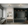thumbnail image 2 of Singleton Collection One-Light 7.62" Brushed Nickel Farmhouse Small Semi-Flush Mount Light with Clear Glass Shade, 2 of 9