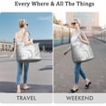 thumbnail image 5 of 22 Inch Oversized Travel Bag Lightweight Canvas Weekender Duffel with Multi Pockets, Animal Print, 5 of 5