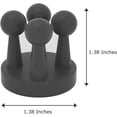 thumbnail image 3 of 4 soportes de silicona para cepillos de dientes (gris oscuro), gancho multifunción, impermeable, autoadhesivo, soporte de gancho para cepillo de dientes individual para colgar en la pared, baño,, 3 of 5