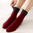 thumbnail image 1 of Daznico Women Fleece Lined Thermal Mid Calf Crew Socks Soft Cozy Non Slip Warm Stretch Windproof for Winter Indoor Floor Daily Casual Home Wear, 1 of 3