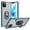 Clear+Midnight Green, variant on For iPhone 12 & iPhone 12 Pro (Open Camera Hole) Transparent Magnetic Ring Kickstand Case Cover - Clear/Black