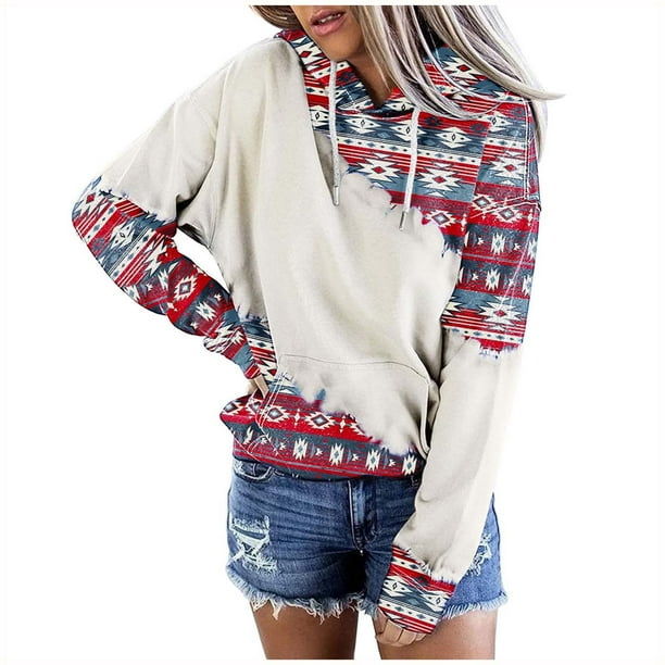 Sudadera Para Mujer Moda Sudaderas Con Capucha Sudaderas Manga Larga Otono Camiseta Estampado Bolsillos Blusa Tops Odeerbi ODB184648 Bodega Aurrera en linea