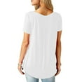 thumbnail image 3 of Viworld Women Summer Tunic Tops Plus Size Casual Loose Top Blouse Solid T-Shirt S-5XL, 3 of 3