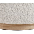 thumbnail image 5 of Riverbay Furniture Sherpa Fabric Natural Ottoman Round Multifunctional 18" Assembled, 5 of 8