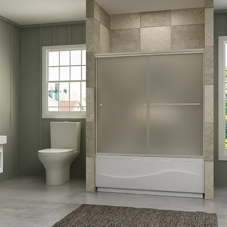 Stainless Finish Shower Door SUNNY SHOWER B020, 60