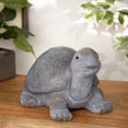 thumbnail image 2 of DecMode 10" Indoor Outdoor Turtle Garden Sculpture, 2 of 10
