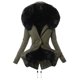 thumbnail image 1 of KIHOUT - Chaqueta de plumón de camuflaje para mujer, de invierno, con cuello en V, cremallera, botones, manga larga, informal, para mantener el calor, 1 of 2