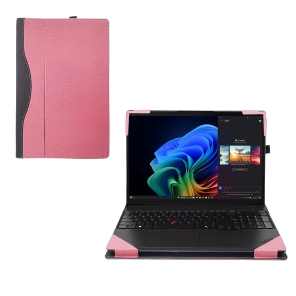 Laptop Cover for Lenovo V14 G2 / G3 / G4 / G5 Series 2021-2025 14" Notebook PC .2-in-1 Detachable PU Leather Notebook Sleeve (Pink)