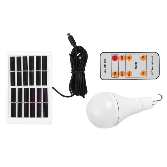 LED Bulb, Solar Bulb Light Smart with Hook for Camping for Outdoor