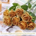thumbnail image 4 of 50 Pcs Artificial Rose Flower Realistic Silk Roses with Stem Bouquet of Flowers Plastic Flowers Real Looking Fake Roses for Home Wedding Centerpieces Party Decorations (Burgundy), 4 of 7