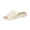 Beige, variant on Knit Fabric Open Toe Slide Sandals For Women Slip On Fly Woven Breathable Upper Comfortable Solid Color Non Slip Platform Sole Casual Summer Slippers Casual Slides Outdoor Slippers