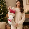 thumbnail image 3 of Feledorashia Christmas Burlap Stocking, Christmas Stocking Ornament, Christmas Accent for Christmas Tree Mantel Wreath Window Gift, Burlap Fabric with Mini Stocking Shape and Attached Hanging Loop, 3 of 7
