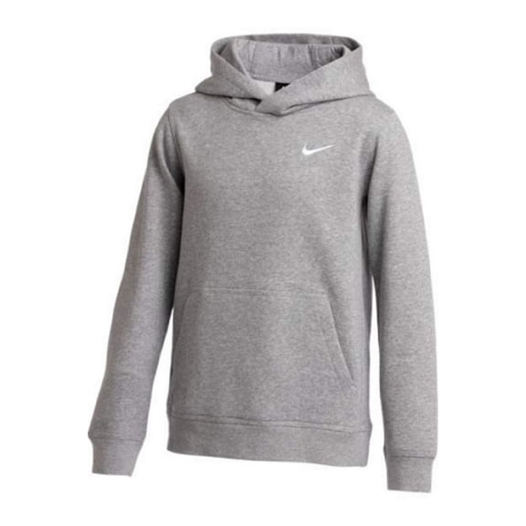 Nike Youth Fleece Pullover Hoodie (Grey, Large)
