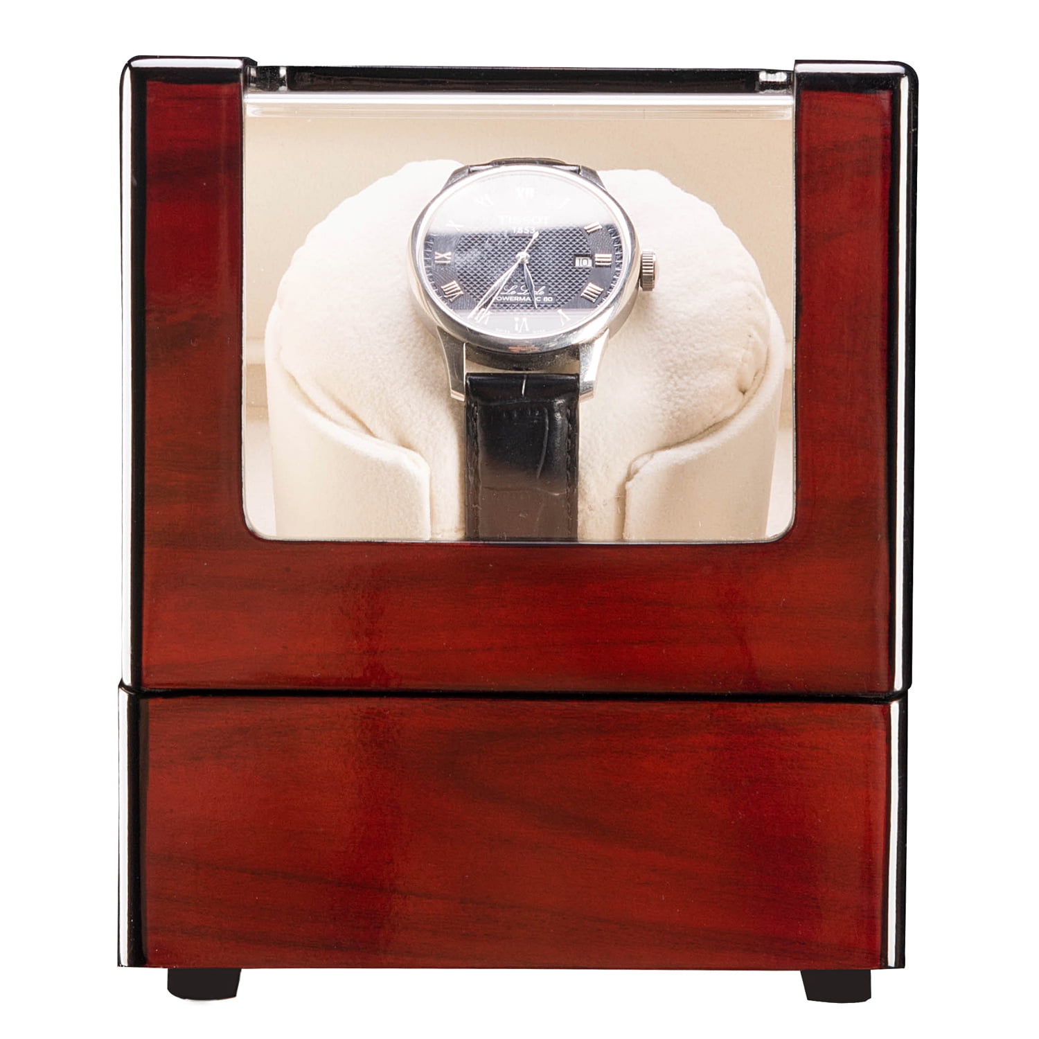 Kepooman Automatic Watch Winder, Wood Display Case Storage Organizer, Beige Kepooman Automatic Watch Winder, Wood Display Case Storage Organizer, Beige