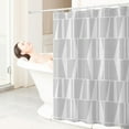 thumbnail image 7 of LSLJS Shower Curtain for Bathroom - 71"x71" Gray Gradual Geometry Fabric Shower Curtain with 12 Hooks, Waterproof Quick-Drying Washable Shower Curtain Modern Style Bathroom Decor for Bathrubs Spa, 7 of 7